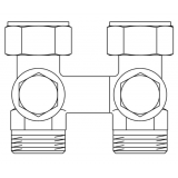 Узел нижнего подключения Oventrop Multiflex V ZB 3/4 НГ x 3/4 НР прямой 1016241