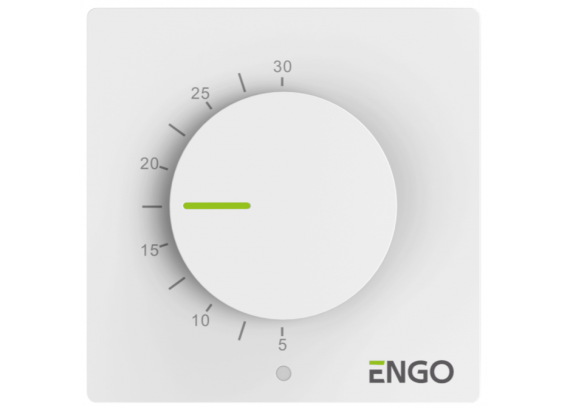 Терморегулятор проводной непрограммируемый Engo накладной, белый ESIMPLE-230W