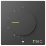 Терморегулятор проводной непрограммируемый Engo накладной, черный ESIMPLE-230B