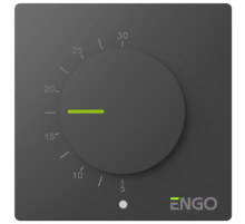 Терморегулятор проводной непрограммируемый Engo накладной, черный ESIMPLE-230B