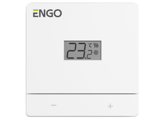 Терморегулятор проводной Engo накладной, 230В, белый EASY-230W