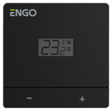 Терморегулятор беспроводной Engo накладной, на батарейках, черный EASY-BATB