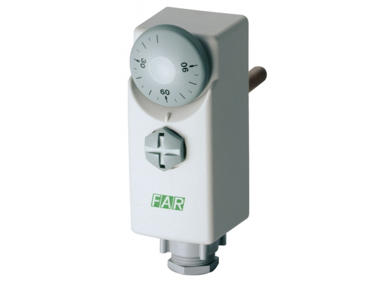 Предохранительный погружной термостат Far 1/2", L 50 мм, +10…+90°С, IP40, FA 7950