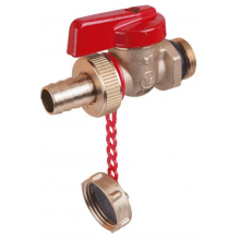 Кран шаровой Giacomini дренажный, с рукояткой, латунный 1/2" НР x 15 мм. R608DY053