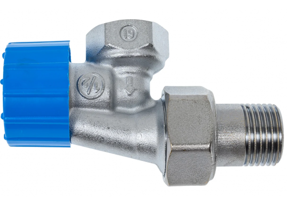 Термостатический клапан Giacomini угловой, осевой 1/2" R415HX003