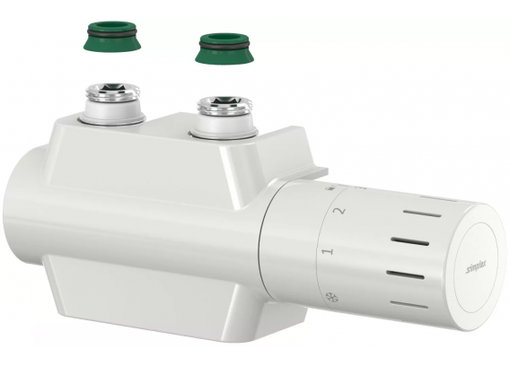 Комплект для нижнего подключения радиатора Meibes Simplex Design 1/2" НР х 3/4" EK, белый F12160