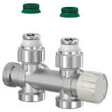 Комплект для нижнего подключения радиатора Meibes Simplex Design 1/2" НР х 3/4" EK, хром F12161