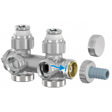Комплект для нижнего подключения радиатора Meibes Simplex Design 1/2" НР х 3/4" EK, хром F12161
