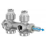 Комплект для нижнего подключения радиатора Meibes Simplex Design 1/2" НР х 3/4" EK, хром F12161