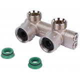 Узел нижнего подключения перекрестный уголовой E1/50 1/2 BP x 3/4 HP Meibes F10077
