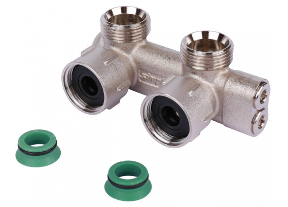 Узел нижнего подключения перекрестный уголовой E1/50 1/2 BP x 3/4 HP Meibes F10077