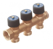 Коллектор регулирующий для воды Oventrop Multidis R 3/4" на 3 контура, евроконус 4200553