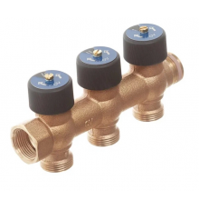 Коллектор регулирующий для воды Oventrop Multidis R 3/4" на 3 контура, евроконус 4200553