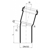 Отвод канализационный бесшумный Poloplast POLO-KAL NG DN 50 (15°) P2120