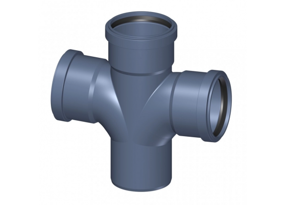 Крестовина канализационная бесшумная Poloplast POLO-KAL NG DN 110 x 110 x 110 (87,5°) P2267