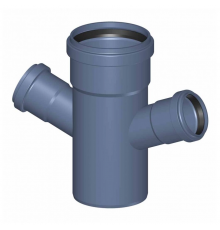Крестовина канализационная бесшумная Poloplast POLO-KAL NG DN 110 x 50 x 50 (67,5°) P2260