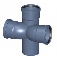 Крестовина канализационная бесшумная поворотная Poloplast POLO-KAL NG DN 110 x 110 x 110 (87,5°) P2296