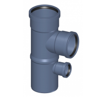 Крестовина канализационная бесшумная с ответвлением Poloplast POLO-KAL NG DN 110 x 50 x 110 (87,5°) P1947