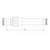 Муфта-переходник на резьбу канализационная бесшумная Poloplast POLO-KAL NG DN 50 x 1 1/2" НР P1736