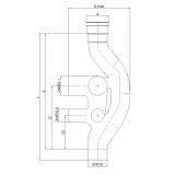 Крестовина канализационная бесшумная разветвленная Poloplast POLO-KAL NG DN 110 x 110 x 75 (87,5°) P3640
