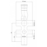 Крестовина канализационная бесшумная разветвленная Poloplast POLO-KAL NG DN 110 x 110 x 75 (87,5°) P3640