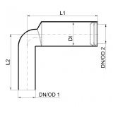 Отвод канализационный сифонный бесшумный Poloplast POLO-KAL NG DN 50/50 (87,5°) P2252