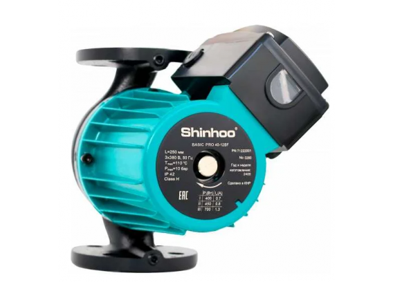 Насос циркуляционный SHINHOO BASIC PRO для отопления и ГВС, под фланец, 32-12SF N 220 (1x230V) 71241004