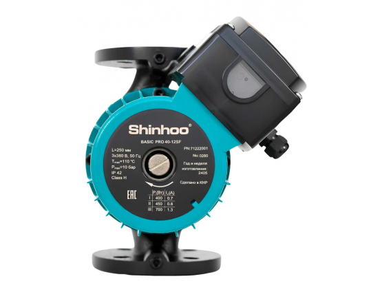 Насос циркуляционный SHINHOO BASIC PRO для отопления и ГВС, под фланец, 32-12SF N 220 (1x230V) 71241004