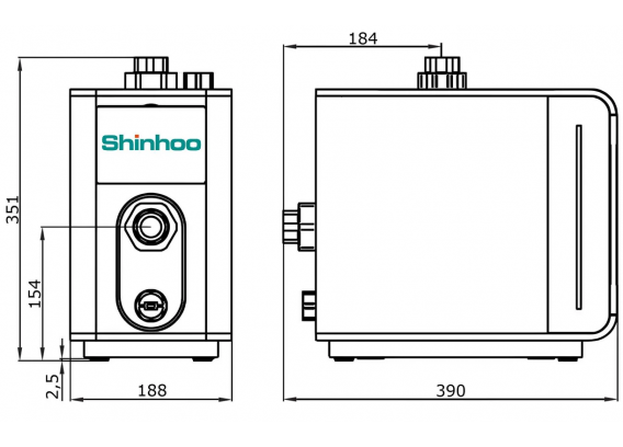 Насосная установка SHINHOO AQUAMASTER для повышения давления, самовсасывающая, 3-45 (аналог Grundfos scala2 3-45) 72111001