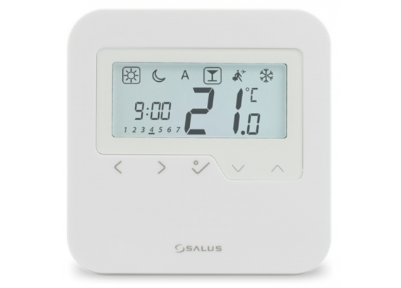 Терморегулятор проводной Salus Controls программируемый, с функцией NSB, белый HTRP24V