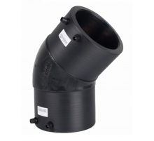 Отвод электросварной из ПНД ПЭ100 Tega 160 мм. SDR 11 черный, 45° (Турция) 1819079