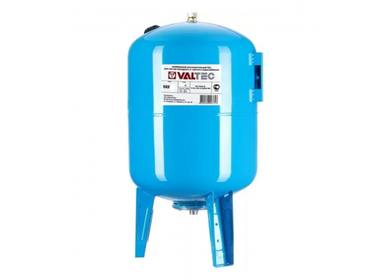 Расширительный бак Valtec для холодного и горячего водоснабжения, со сменной мембраной (100 л) 1" x 3/4" VT.AV.B.060100