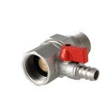 Сгон-отсекатель Valtec резьбовой, с дренажным краном 1" ВР x 1" НР VT.K20.1.05