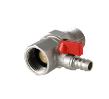 Сгон-отсекатель Valtec резьбовой, с дренажным краном 1" ВР x 1" НР VT.K20.1.05