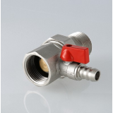Сгон-отсекатель Valtec резьбовой, с дренажным краном 1" ВР x 1" НР VT.K20.1.05
