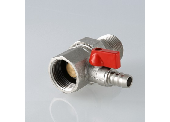Сгон-отсекатель Valtec резьбовой, с дренажным краном 1" ВР x 1" НР VT.K20.1.05