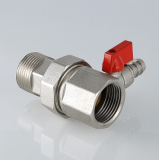 Сгон-отсекатель Valtec резьбовой, с дренажным краном 1" ВР x 1" НР VT.K20.1.05