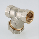 Фильтр грубой очистки Valtec косой, с заглушкой, из никелированной латуни 1/2" VT.193.N.04