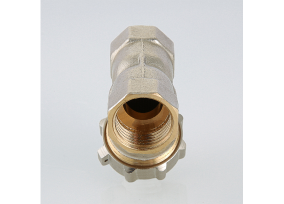 Фильтр грубой очистки Valtec косой, с заглушкой, из никелированной латуни 1/2" VT.193.N.04