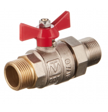 Кран шаровой латунный Valtec Base 3/4 НР х 3/4 НР ручка бабочка, с полусгоном (VT.226.N.05)