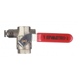 Кран шаровой латунный Valtec Base 3/4 х 3/4 ВР ручка рычаг, с дренажом (VT.245.N.05)