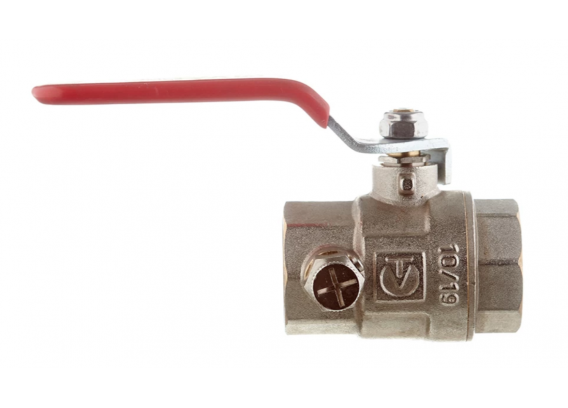 Кран шаровой латунный Valtec Base 1 х 1 ВР ручка рычаг, с дренажом (VT.245.N.05)