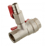 Кран шаровой латунный Valtec 1/2 х 1/2 ВР ручка бабочка, с обратным клапаном (VT.248.N.04)