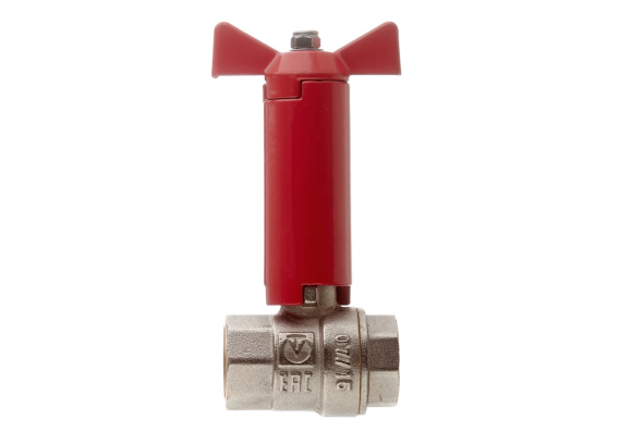 Кран шаровой латунный Valtec 1/2 х 1/2 ВР ручка бабочка, с удлиненным штоком (VT.250.N.04)