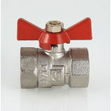 Кран шаровой латунный Valtec Compact 1/2 ВР x 1/2 ВР ручка бабочка VT.092.N.04