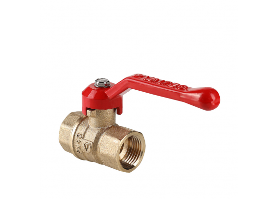 Кран шаровой латунный Valtec Стандарт 1/2 ВР ручка рычаг VT.120.GN.04