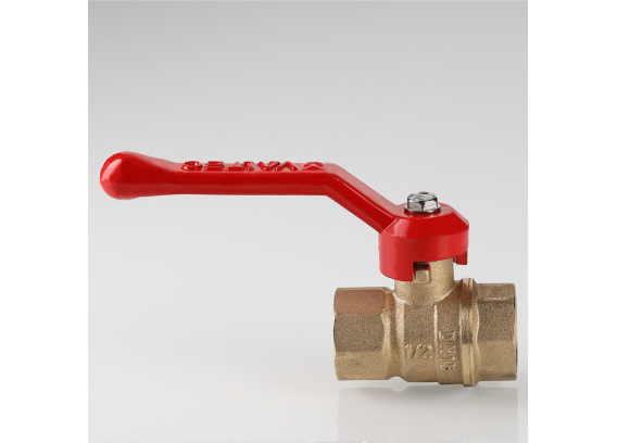 Кран шаровой латунный Valtec Стандарт 1/2 ВР ручка рычаг VT.120.GN.04