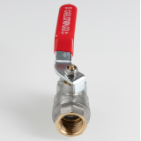 Кран шаровой латунный Valtec ГОСТ 1/2 ВР ручка рычаг VT.414.N.04