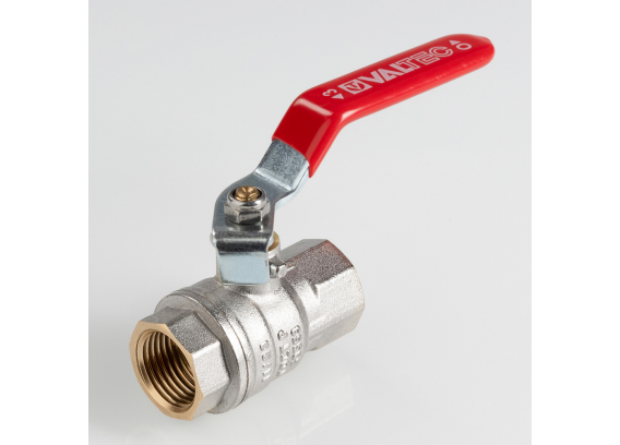 Кран шаровой латунный Valtec ГОСТ 1/2 ВР ручка рычаг VT.414.N.04