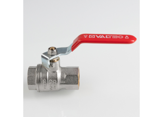 Кран шаровой латунный Valtec ГОСТ 1/2 ВР ручка рычаг VT.414.N.04